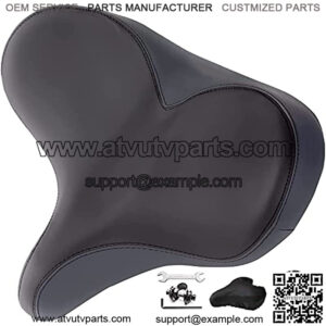 Bike Seat - Oversize able Bicycle Saddle - Extra Wide Replacement Universal Fit Indoor Outdoor Padded Memory Foam