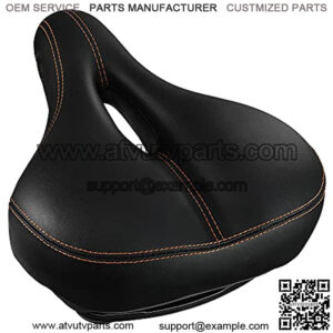 Mountain Bike Seat, Bike Seats with Central Relief Zone and Ergonomics Design, Wear-Resistant PVC Leather Breathable Waterproof Bicycle Saddle for Mountain & Road & Outdoor Bikes