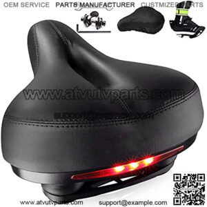 Bike Seat - Most able Memory Foam Waterproof Bike Saddle, Universal Fit, Shock Absorbing Including Mounting Wrench - Allen Key - Reflective Band and Waterproof Protection Cover