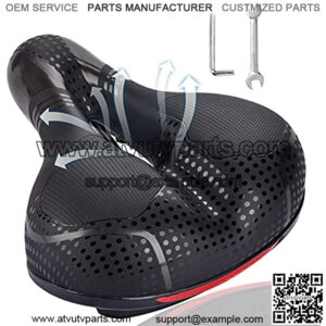 t Wide Bike Seat for Women and Men, Most table Gel Bicycle Seat with Dual Shock Absorbing, Premium Bicycle Saddle Memory Foam Waterproof, Universal Fit for Exercise Bike