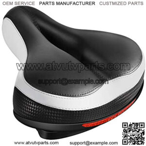 Bike Seat, Oboobmi Bicycle Saddle for Men Women, Bike Cushion Replacement with Padded Memory Foam Shock Absorbing Ball Reflective Stripe for Indoor Outdoor Bikes