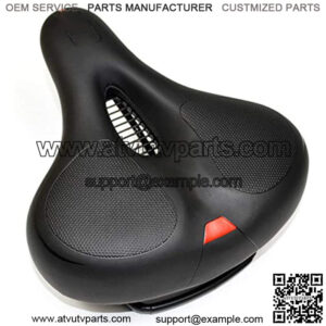 able Bike Seat for Men and Women Thickened Wide Bum Shock Absorb Bike Saddle with High Reflective Stripe for Hibrid and Stationary Exercise Bike