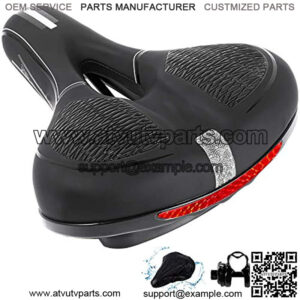 Bike Seat Bicycle Saddle Shock-Absorbing, Waterproof Reflective High Safe Thickened Memory Foam Gel Cycling Cushion Padded for Mountain Road MTB City Bikes (Free Tools/Rain Cover)