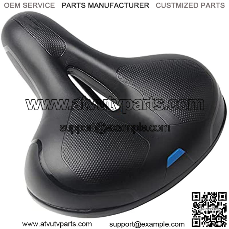 Bike Seat, Memory Foam Bicycle Saddle with Rain Cover, Shock Absorbing Rubber Balls for Men Women Mountain Road Bikes Seat Replacement