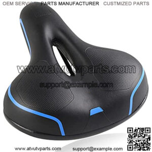 Oversized t Bike Seat with Soft Thickened Sponge, Bike Seat Cushion with Elastomer Springs, Shock Absorbing, Premium Replacement Bicycle Saddle - Universal Fit for Indoor/Outdoor Bikes