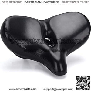 Oversized able Bike Seat - C60 Extra Wide Replacement Exercise Bicycle Saddle, Universal Fit for Indoor Outdoor Bikes, Soft Foam Padded Cruiser Saddle for Men Women and Senior