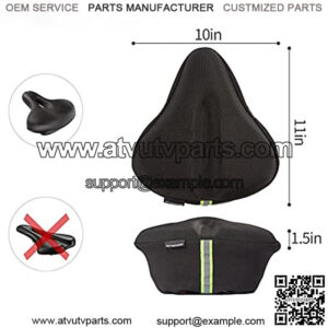 Wide Bike Seat Cushion Cover for Men Women able Extra Large Memory Foam Gel Bicycle Seat Covers Fits Exercise Bikes Spin Stationary Cruiser Bicycles Cycling