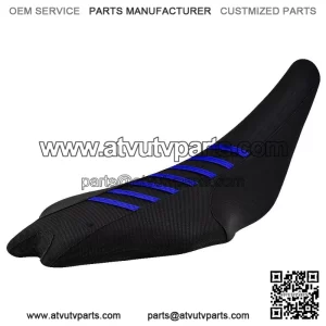 2009-2024 Yamaha YFZ 450R Seat Cover  All Black / Blue Ribs  Gripper #201