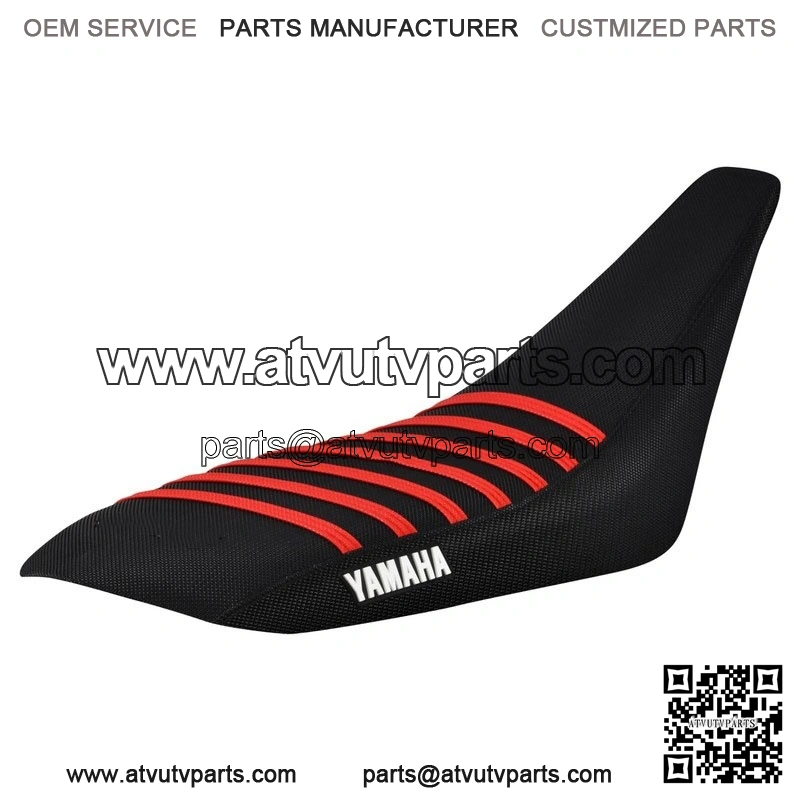 Yamaha YFZ 450 Gripper Seat Cover 2004 - 2013 all BLACK/ RED ribs LOGO #200