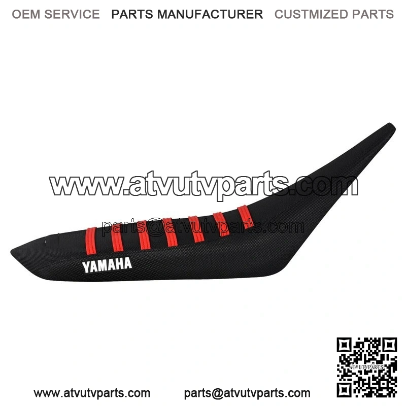 Yamaha YFZ 450 Gripper Seat Cover 2004 - 2013 all BLACK/ RED ribs LOGO #200 - Image 2