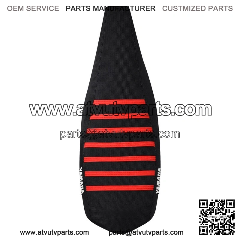 Yamaha YFZ 450 Gripper Seat Cover 2004 - 2013 all BLACK/ RED ribs LOGO #200 - Image 3