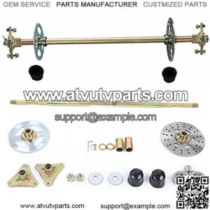 Rear Axle Assembly Go Kart Rear Wheel Axle Shaft Assembly Complete Wheel Hub Kit for DIY Go Kart ATV Quad Buggy Mini Bike (29'' Axle Overall Length)