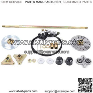 Go Kart Rear Wheel Axle Shaft Assembly Kit, 29.13''(740mm) ATV Go kart Rear Axle Complete Assembly Kit + Brake Master Cylinder fit Mini Quad ATV Buggy