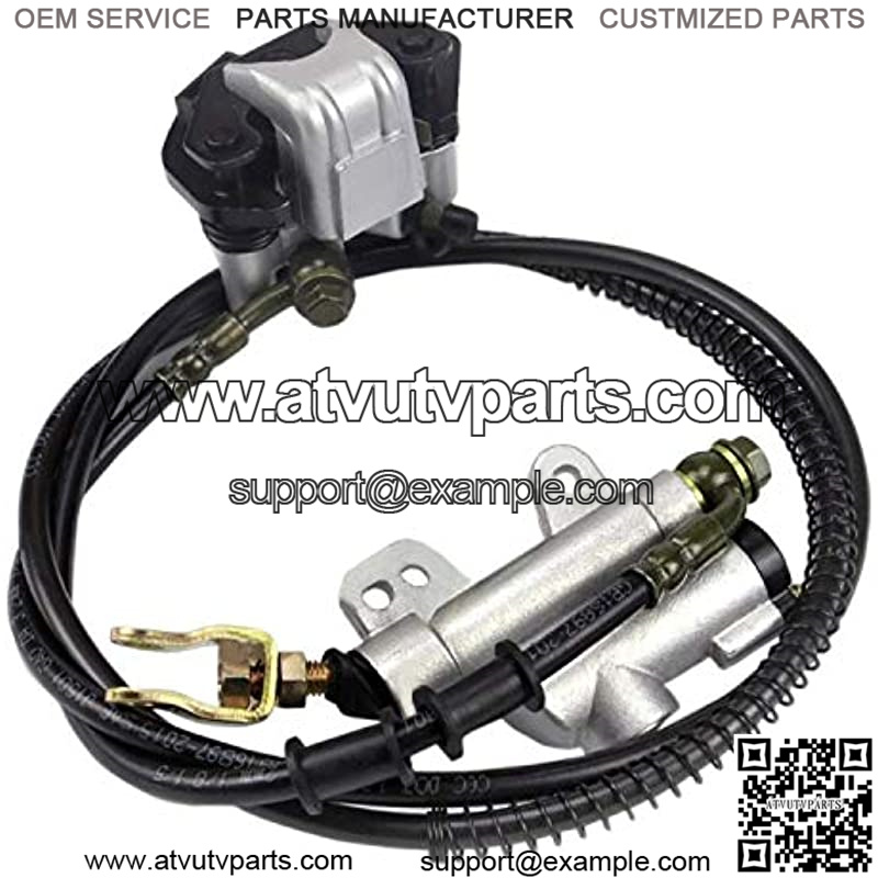 Rear Axle Shaft Kit with 6" Wheels Tires Rims Brake Assembly and Chain & Sprocket for Go Kart Quad Trike Drift Bikes - Image 5