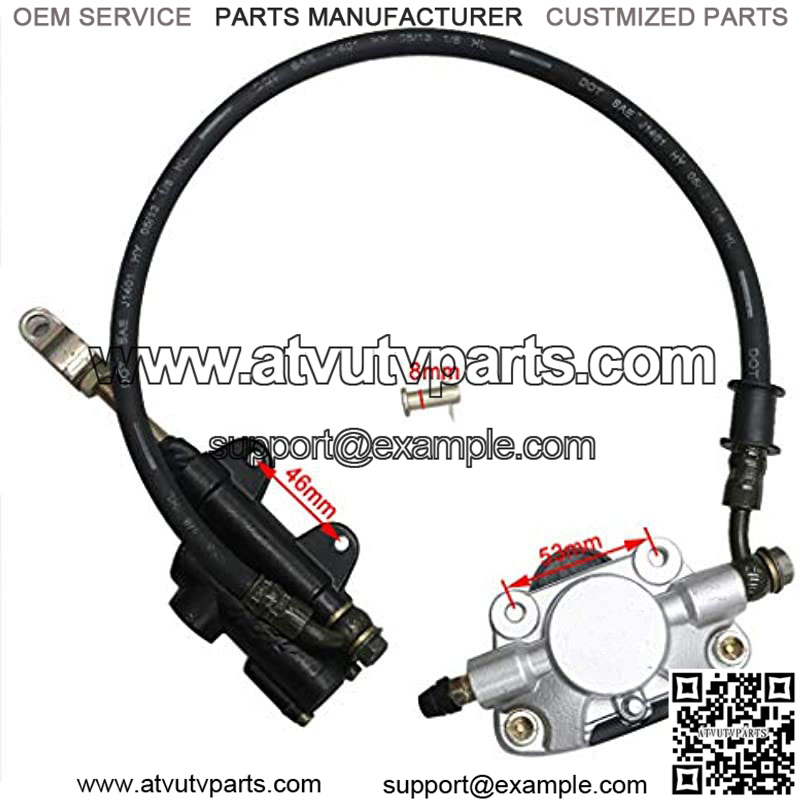 44" Go Kart Rear Axle Shaft Kit with Chain Sprocket Brake Disc Pillow Block Wheel Hub and Brake Master Cylinder for ATV Quad Golf Cart - Image 3