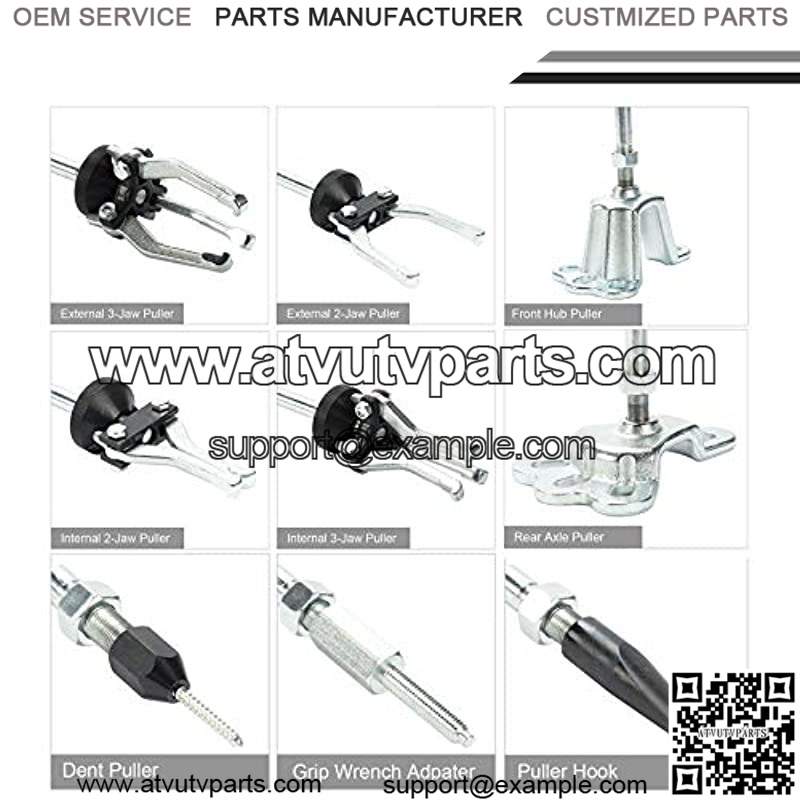 Slide Hammer, Orion Motor Tech 9-Way Internal/External Slide Hammer Puller Set - Pulls Hubs, Rear Wheel Axle Shafts, Bearings, Bushings, Seals, Retainers - Image 4