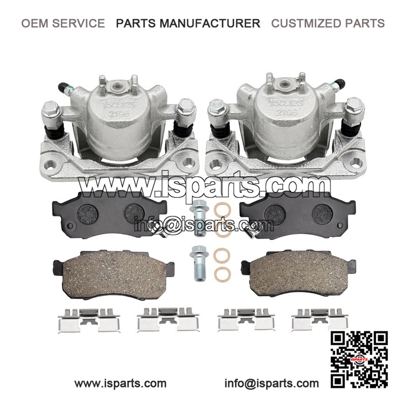 Front Left & Right Brake Calipers with Ceramic Pads for Honda Pioneer 700 / 500 / 520