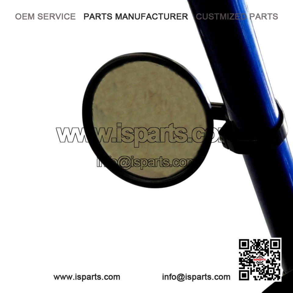 Black 2-Inch Clamp-On 5-Inch Round Convex Side Mirror Compatible with Honda Talon