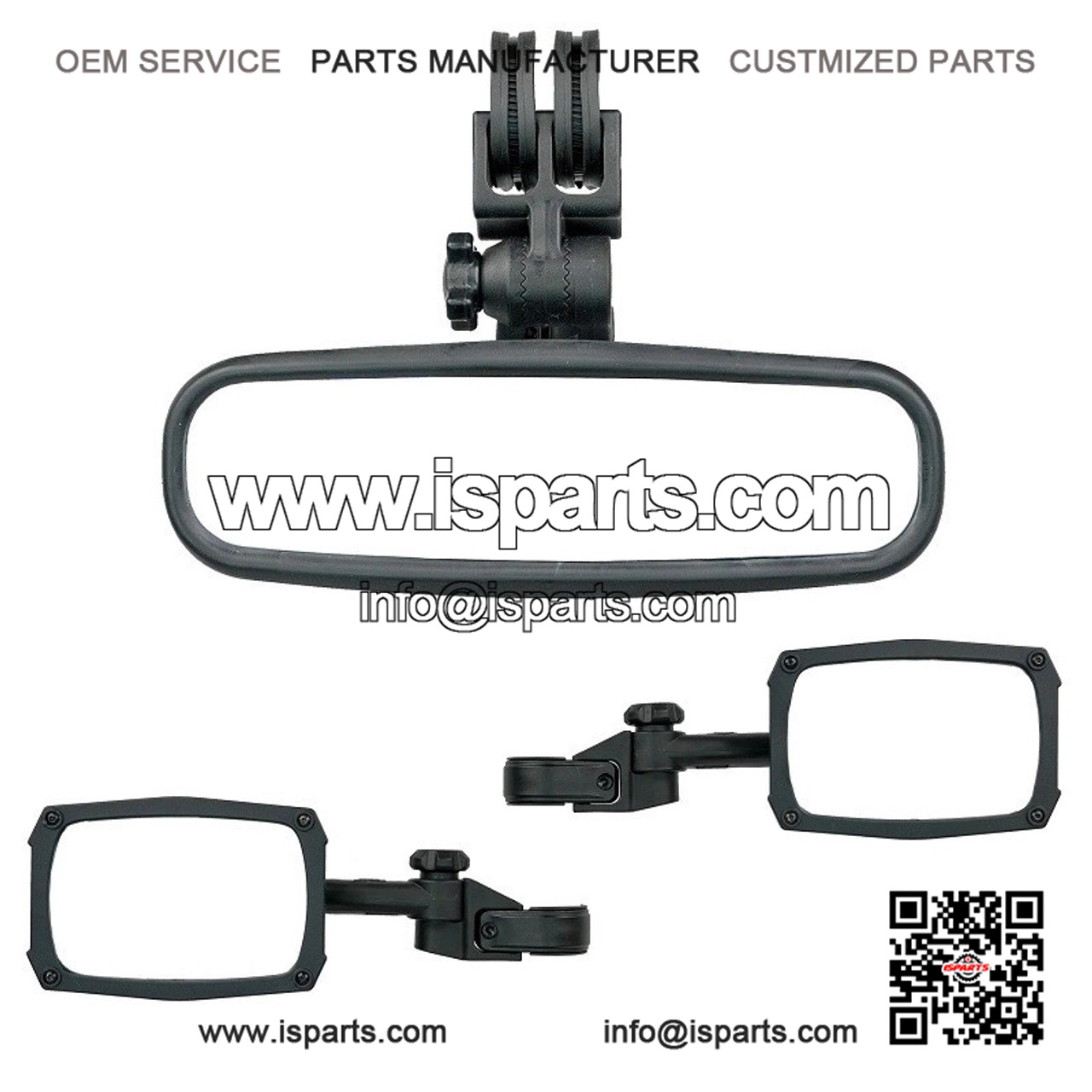 UTV Mirror Tri Pack (2 Side + 1 Rear) for Honda Pioneer/Talon