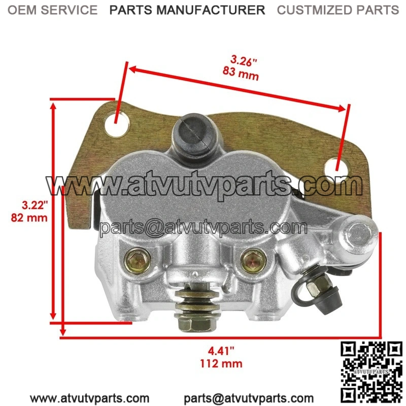 For Yamaha Rhino 700 YXR700 4X4 08-13 Front Rear Brake Caliper Disc Rotor With Pad - Image 3