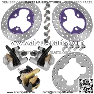 For Yamaha Viking 700 YXM700 2014-26 Front Rh Lh Brake Disc Rotor With Bolt and Pads