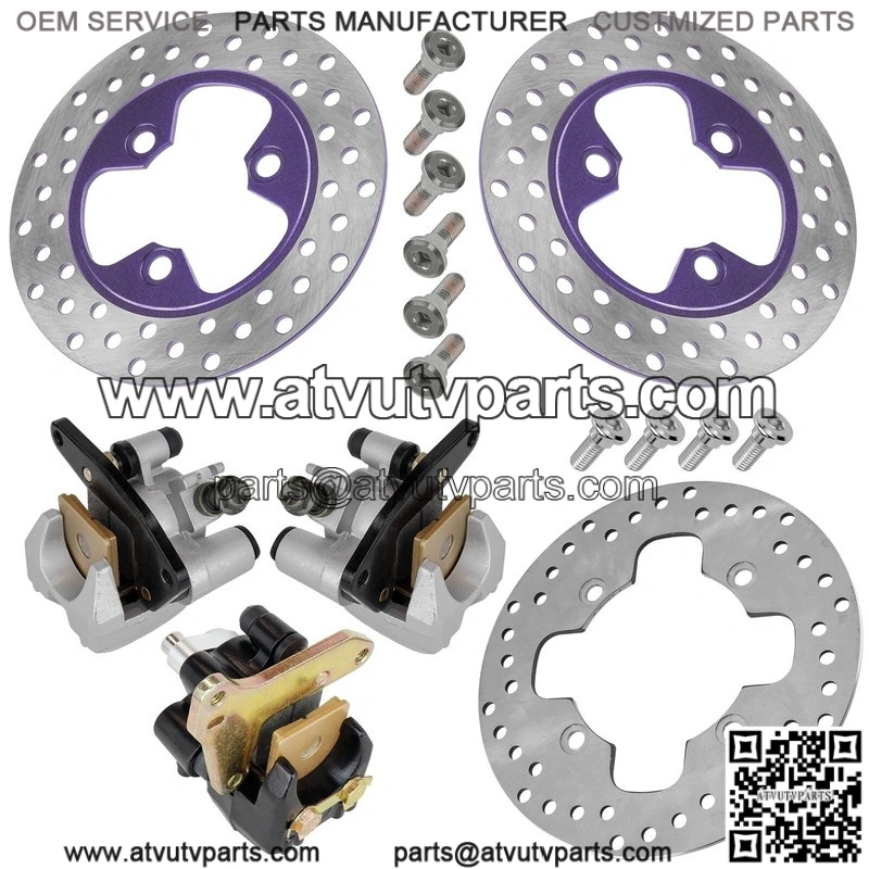 For Yamaha Viking 700 YXM700 2014-26 Front Rh Lh Brake Disc Rotor With Bolt and Pads