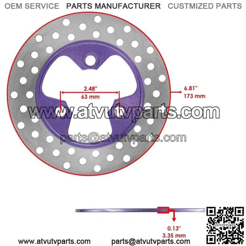 For Yamaha Viking 700 YXM700 2014-26 Front Rh Lh Brake Disc Rotor With Bolt and Pads - Image 2