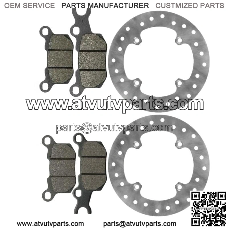 For Can-Am Traxter HD5 HD8 HD10 2015-2023 Front and Rear Brake Disc with Pads