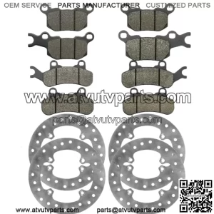 For Yamaha Rhino 660 YXR660 4X4 2004-07 Front Left Brake Caliper Disc Rotor Pads