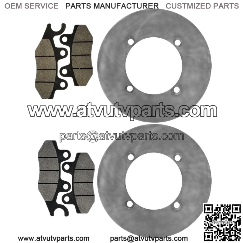 For Yamaha YXE70 YXE85 Wolverine X2 X4 XTR 16-25 Rear Brake Discs and Brake Pads
