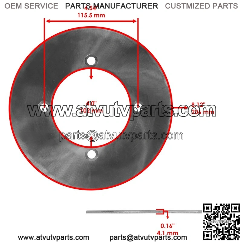 For Yamaha YXE70 YXE85 Wolverine X2 X4 XTR 16-25 Rear Brake Discs and Brake Pads - Image 2