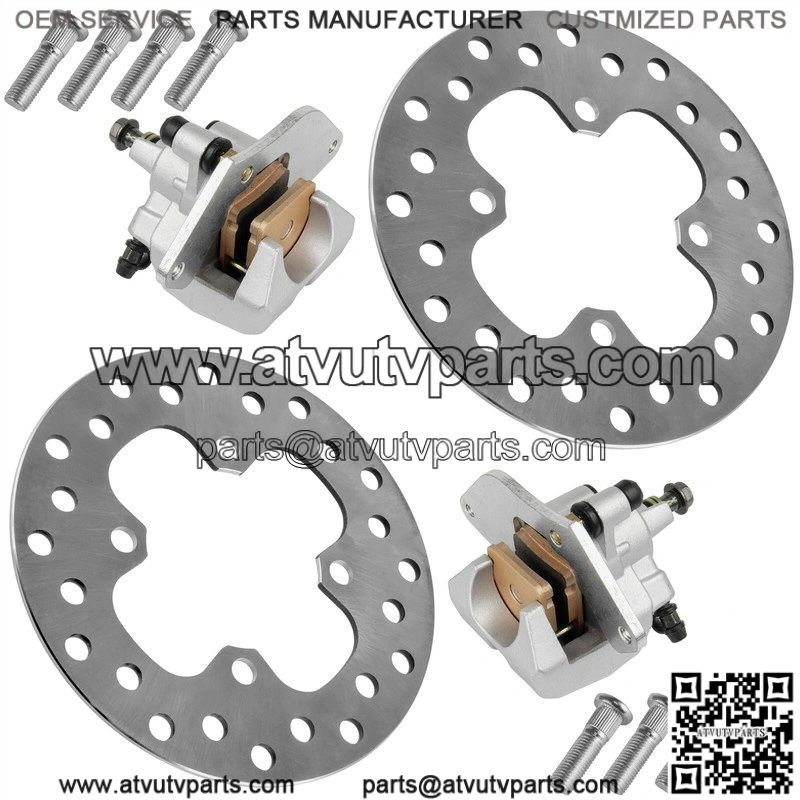 For Honda FourTrax Rancher TRX420FA 2014-2026 Front Brake Caliper With Disc and Studs