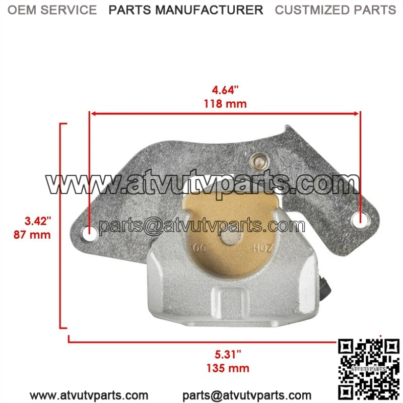 For Honda FourTrax Rancher TRX420FA 2014-2026 Front Brake Caliper With Disc and Studs - Image 3