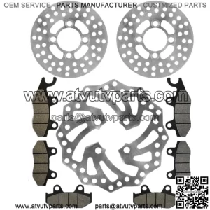 For Polaris RZR XP Turbo 2017-2021 5267607 2206231 Front Brake Disc Rotor With Pad