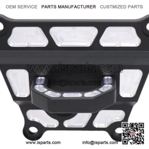 Black Rear Differential Plate with Tow Hook for Polaris RZR Turbo S