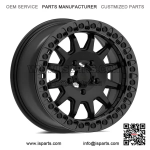 Satin Black Wheel for Can-Am Maverick R ATV UTV - V09 Beadlock (15x7, 6x139.7)