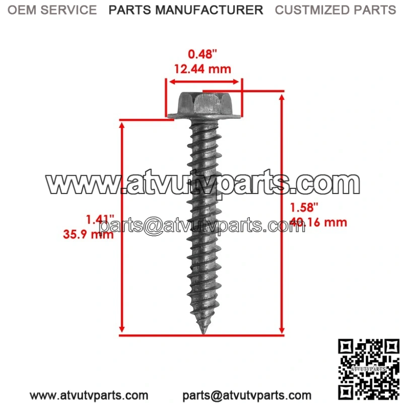 Polaris Clutch Cover Mounting Screw M6x35 Qty 8 7519330 Screw Bolts - Image 2