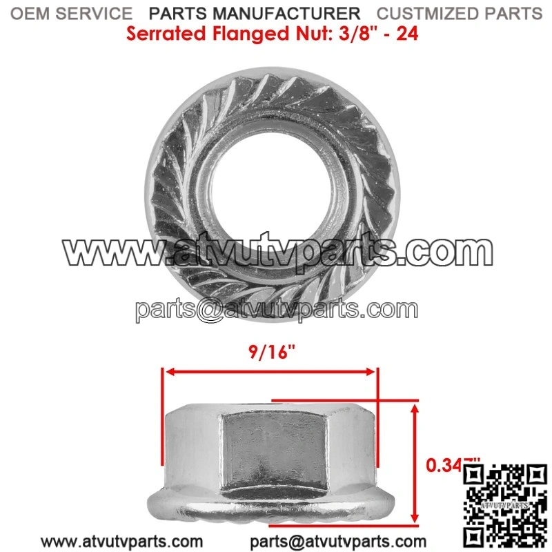 Polaris Magnum 325 2x4 4x4 2000-2001 3/8" 8x Front Rear Studs & Flange Nuts - Image 2