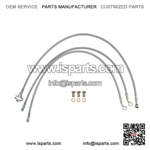Stainless Steel +2 Inch Braided Brake Line Kit for Honda TRX400EX