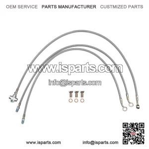 Stainless Steel +2 Inch Braided Brake Line Kit for Yamaha YFZ450