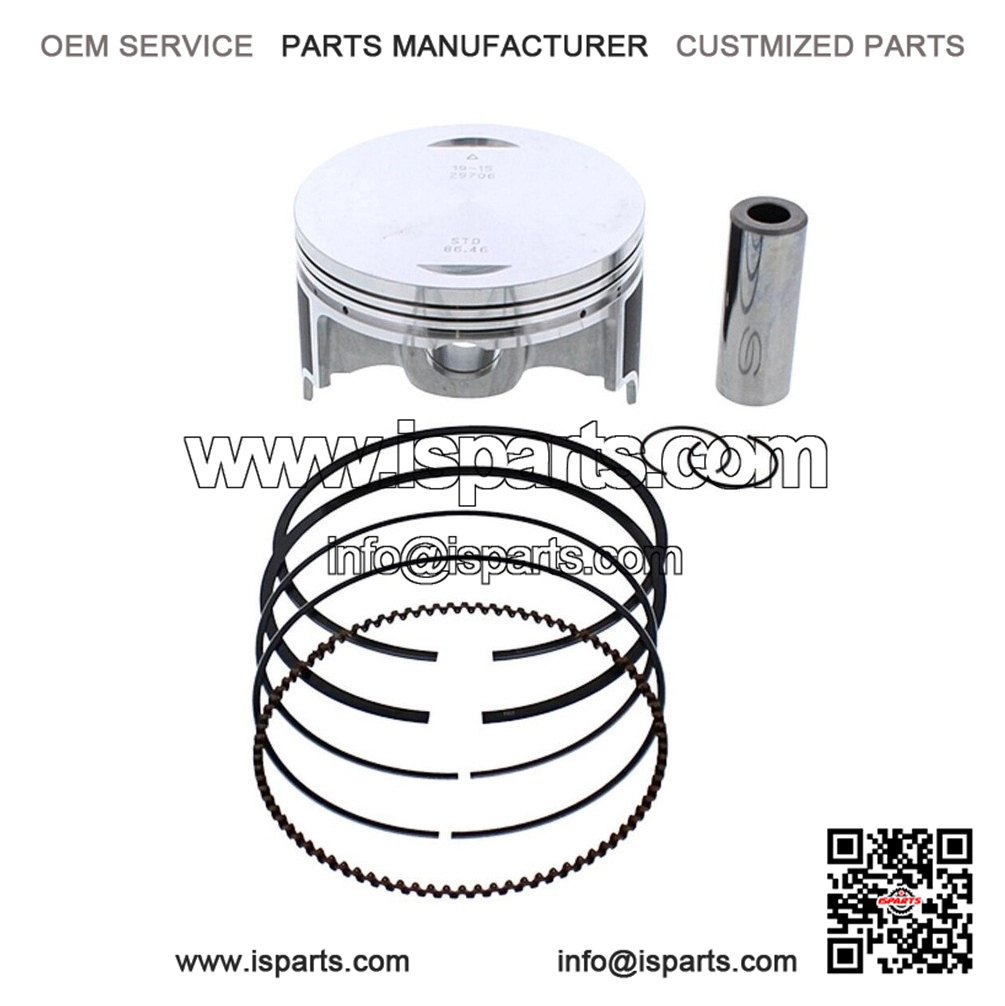 Cast Replica Piston Kit for Honda TRX420FM, TRX420TE, TRX420TM (Standard Compression, 86.46mm)