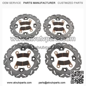 Riptide Front & Rear Brake Rotors and Pads Kit for 2015-2017 Polaris RZR 900 Razor