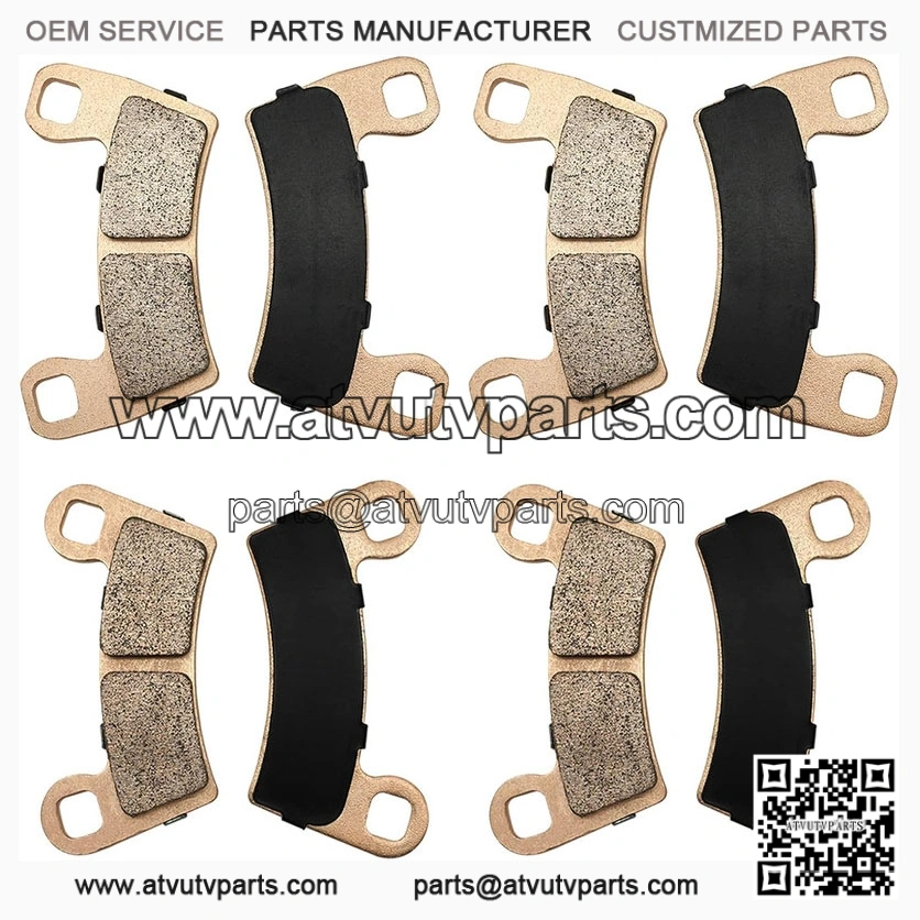 Sintered Front & Rear Brake Pads for Polaris RZR 900 S, 900, S-1000 2-Seater Trail Models