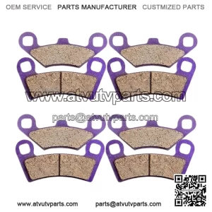4 Pairs Carbon Fiber Brake Pads for Polaris RZR 800 EFI (2008-2013) | Front & Rear Kit | Low Dust & Noise