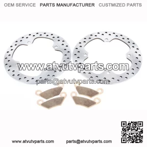 Front Brake Rotors and Brake Pads Kit for 2015-2017 Polaris Sportsman SP 850 Touring | Complete Front Brake Assembly