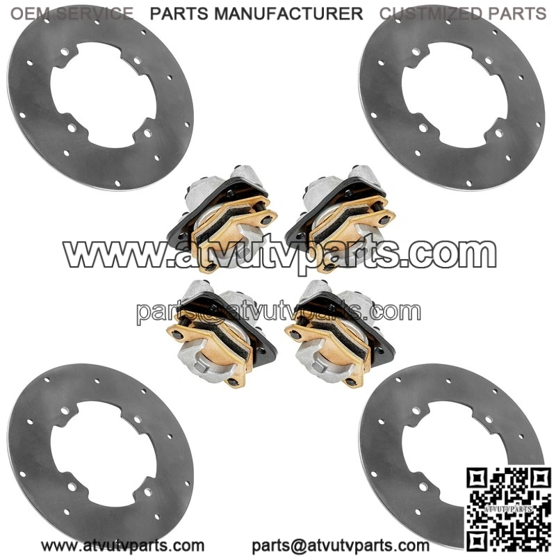 For Arctic Cat Wildcat 1000 2013 Front Left & Right Rear Brake Disc w/Calipers