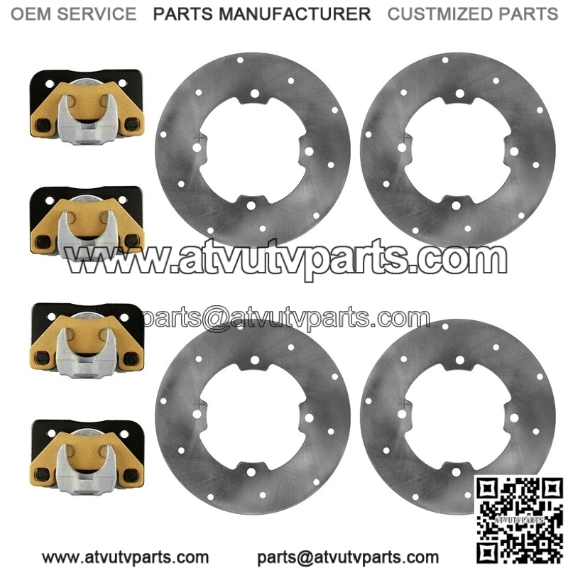 For Arctic Cat Wildcat 1000 2013 Front Left & Right Rear Brake Disc w/Calipers - Image 3