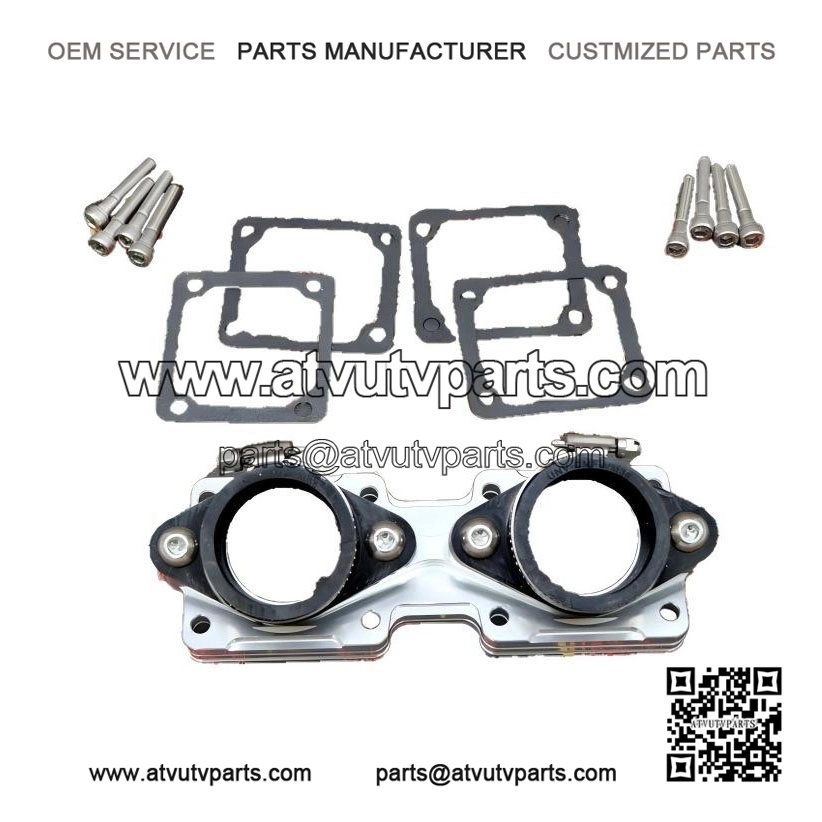Billet Aluminum Crossover Intake Manifolds for Banshee (Fits Stock or 28mm Carbs, Includes Intake Boots) - Image 2